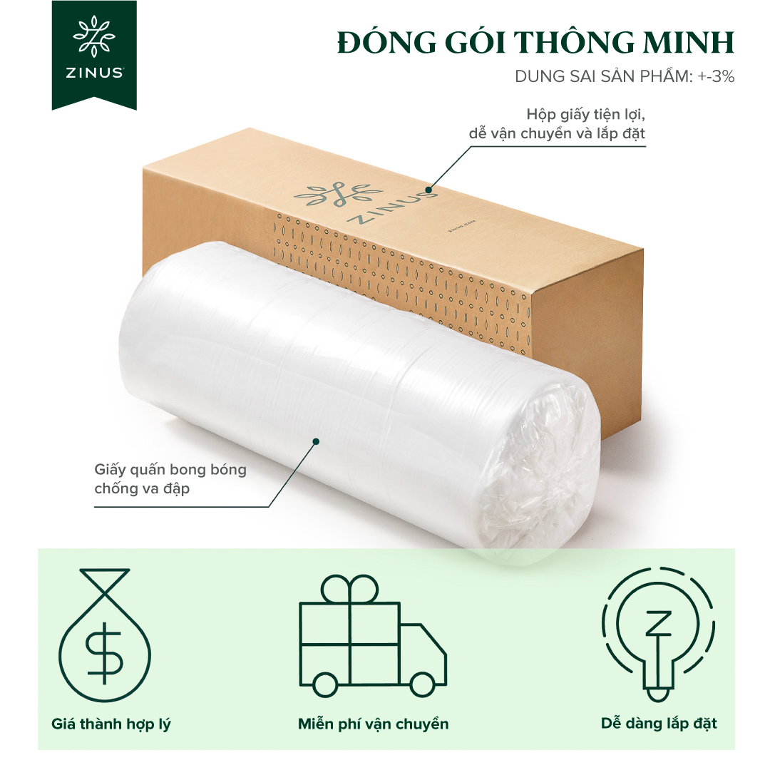 Nệm Lò Xo Trị Liệu Cao Cấp Dày 30cm Zinus - 12in iCoil Premium Spring Mattress