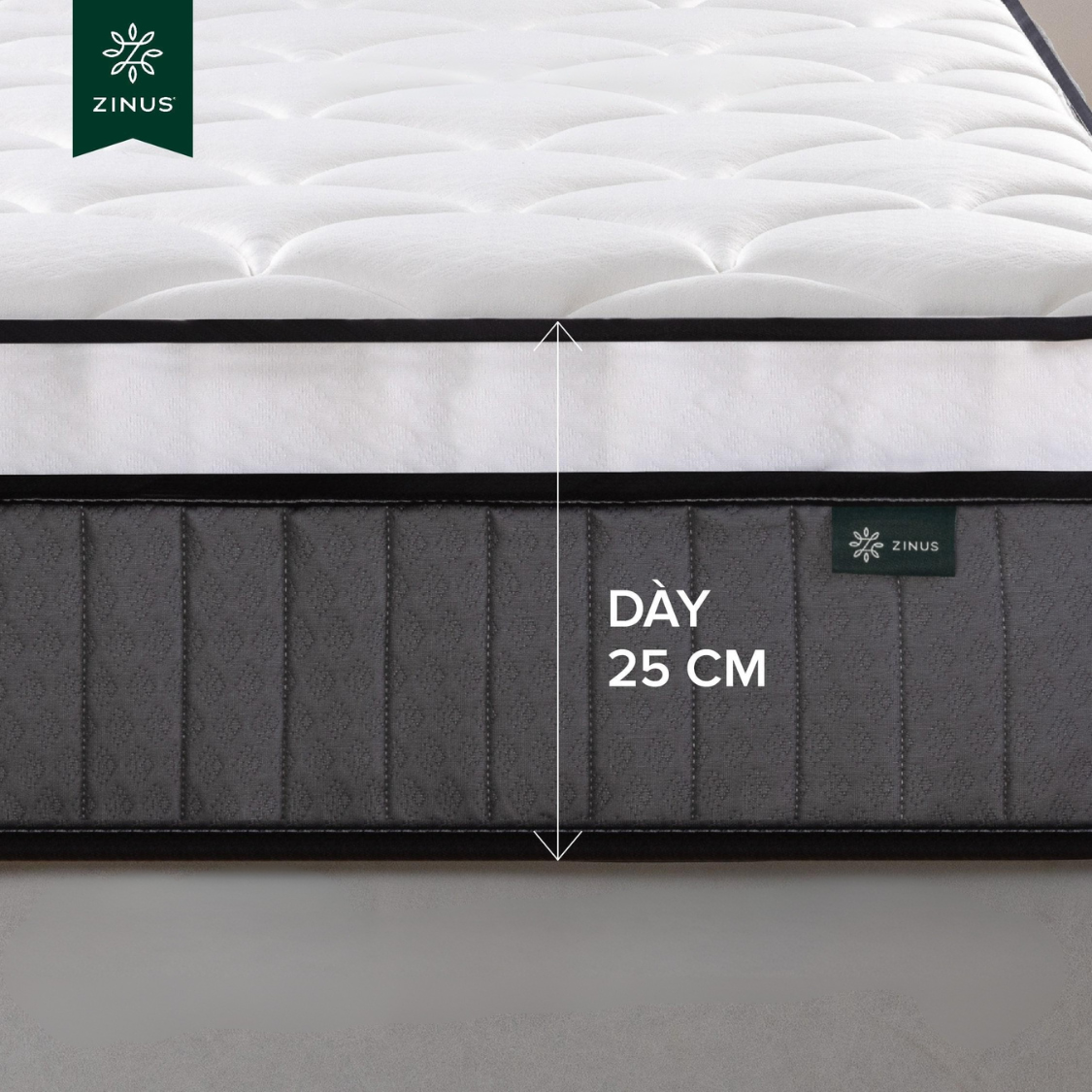 Nệm Lò Xo Độc Lập Với 3 Tầng Foam Hỗ Trợ 25cm - 10in Euro Top OPP Pocket Spring Mattress