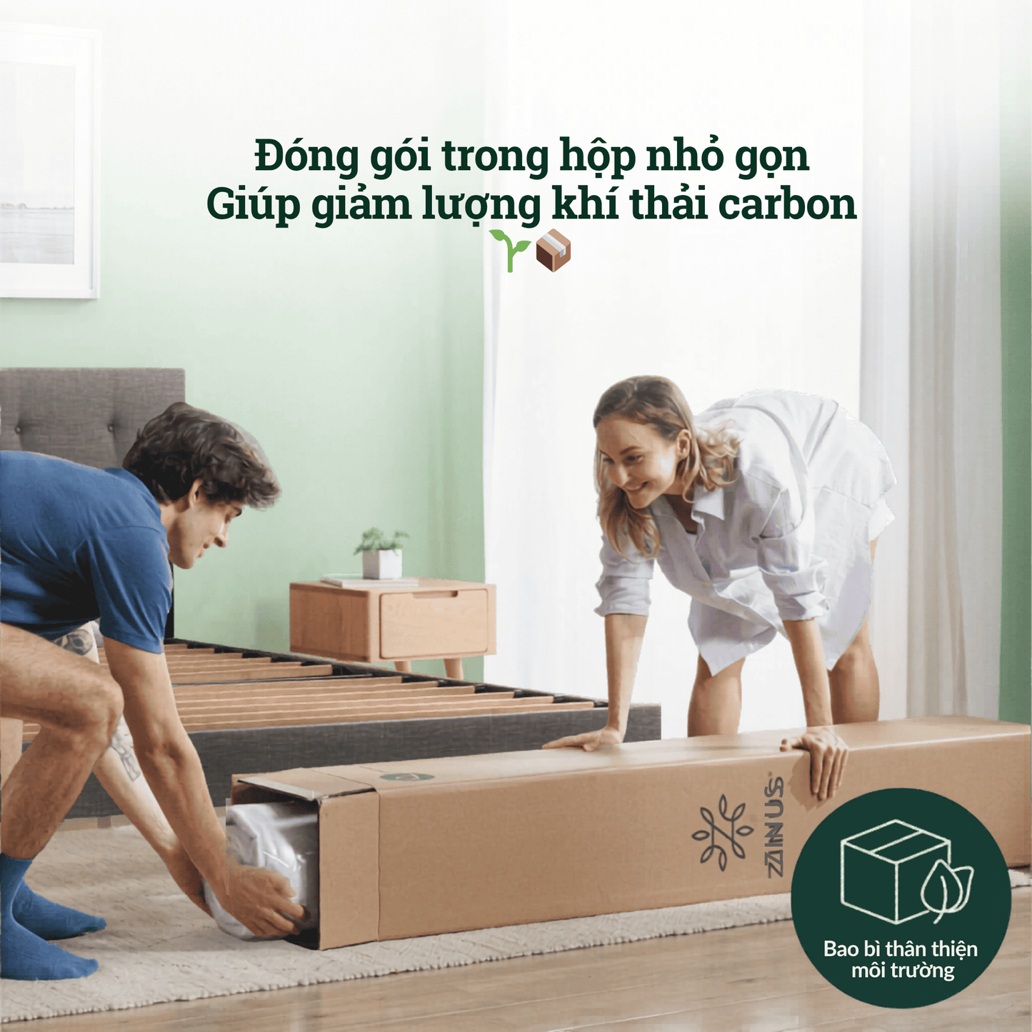 Nệm Foam Viscolatex Zinus 12cm Đàn Hồi Tốt Hỗ Trợ Cột Sống - 5in Foam Viscolatex Mattress Zinus