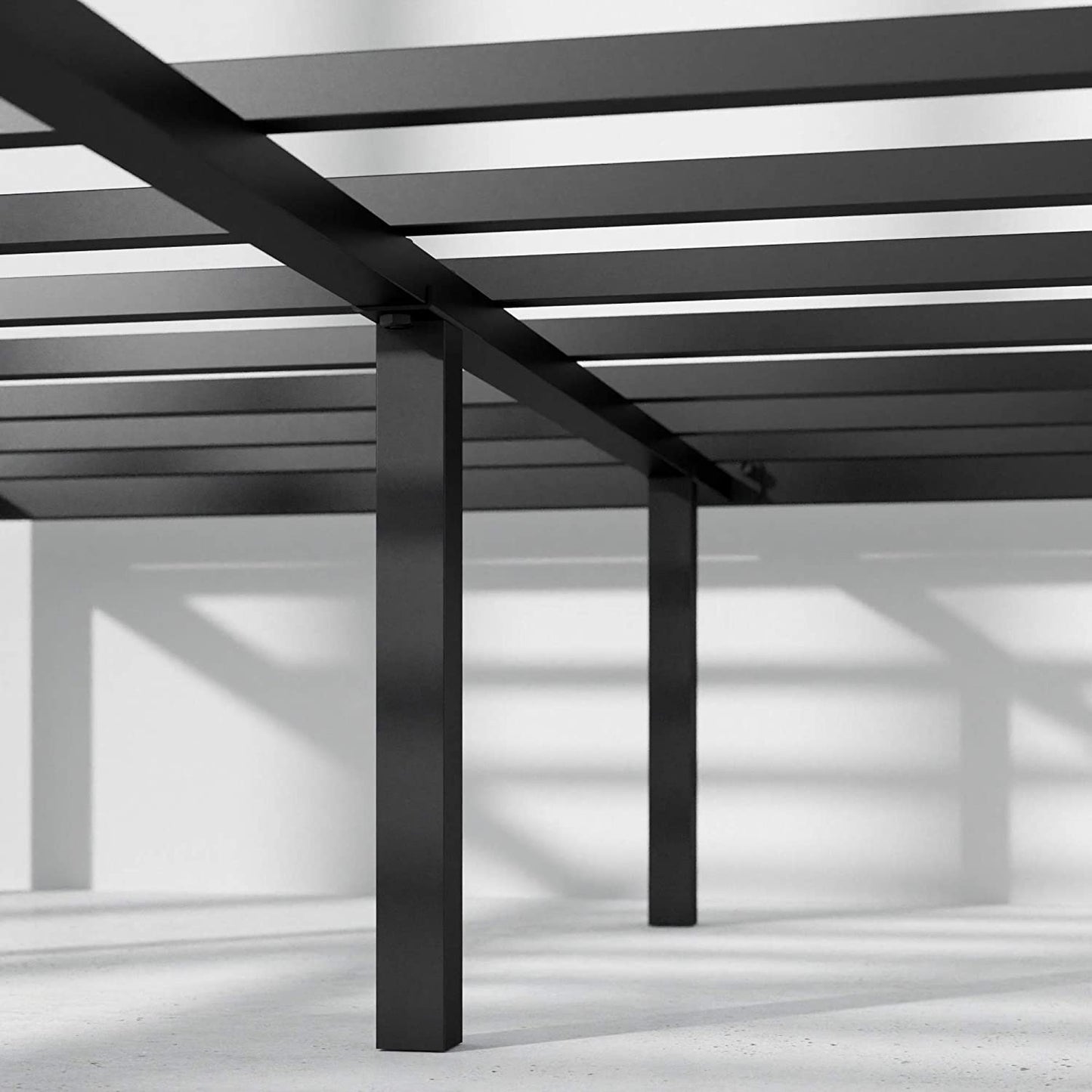 Giường Sắt Với Thanh Đỡ Bằng Thép - 16in Metal Platform Bed Frame with Steel Slat Support