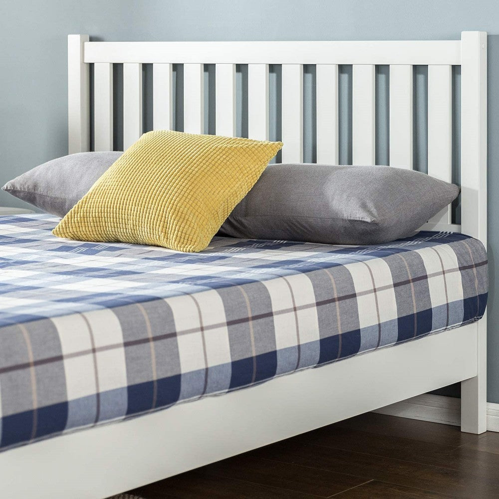 Giường Gỗ Trắng cao 30cm Zinus – 12in Deluxe Solid Wood Platform Bed