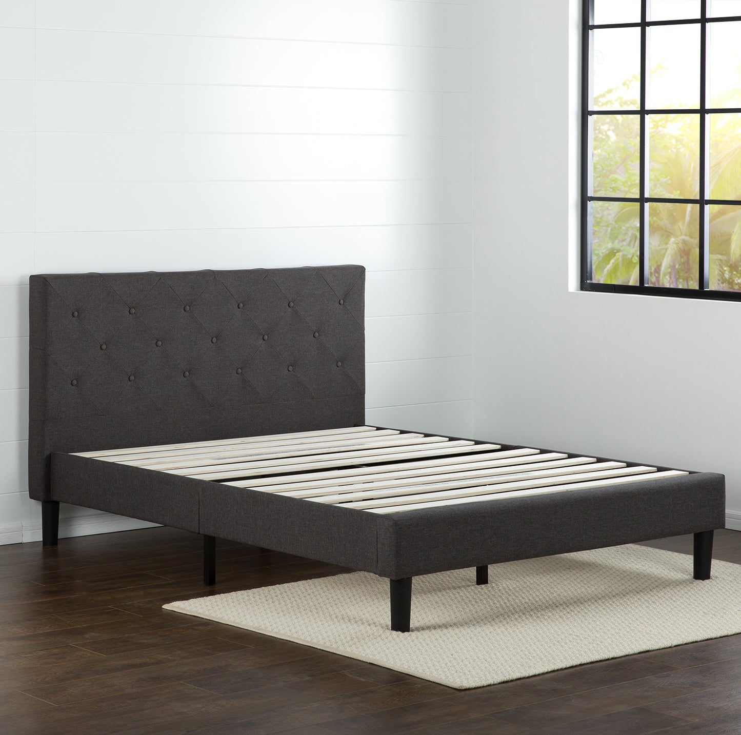 Giường Vải Bọc Nệm Zinus - Vertically Cushioned Platform Bed