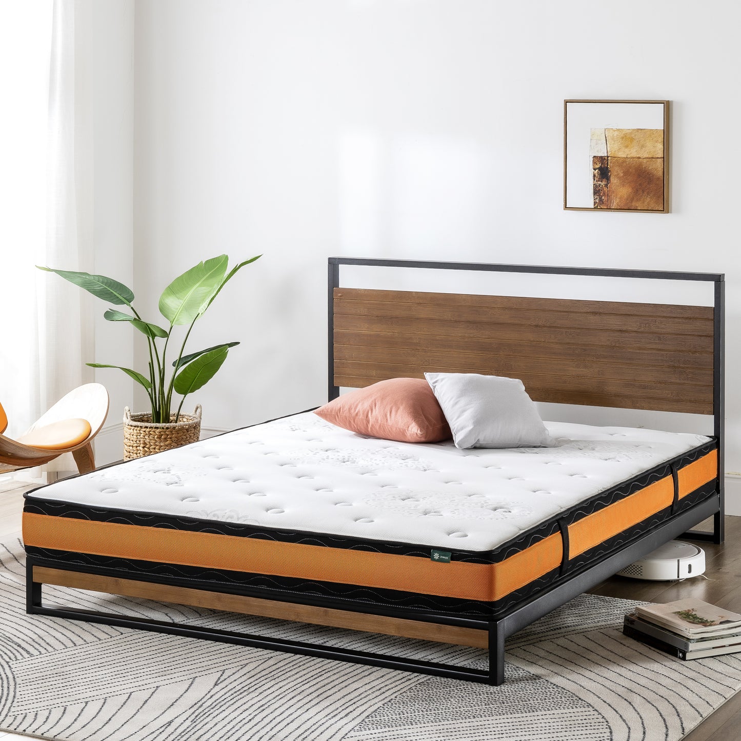 Nệm Lò Xo Độc Lập Zinus Foam Gel Mát Thế Hệ Mới - Spring Mattress