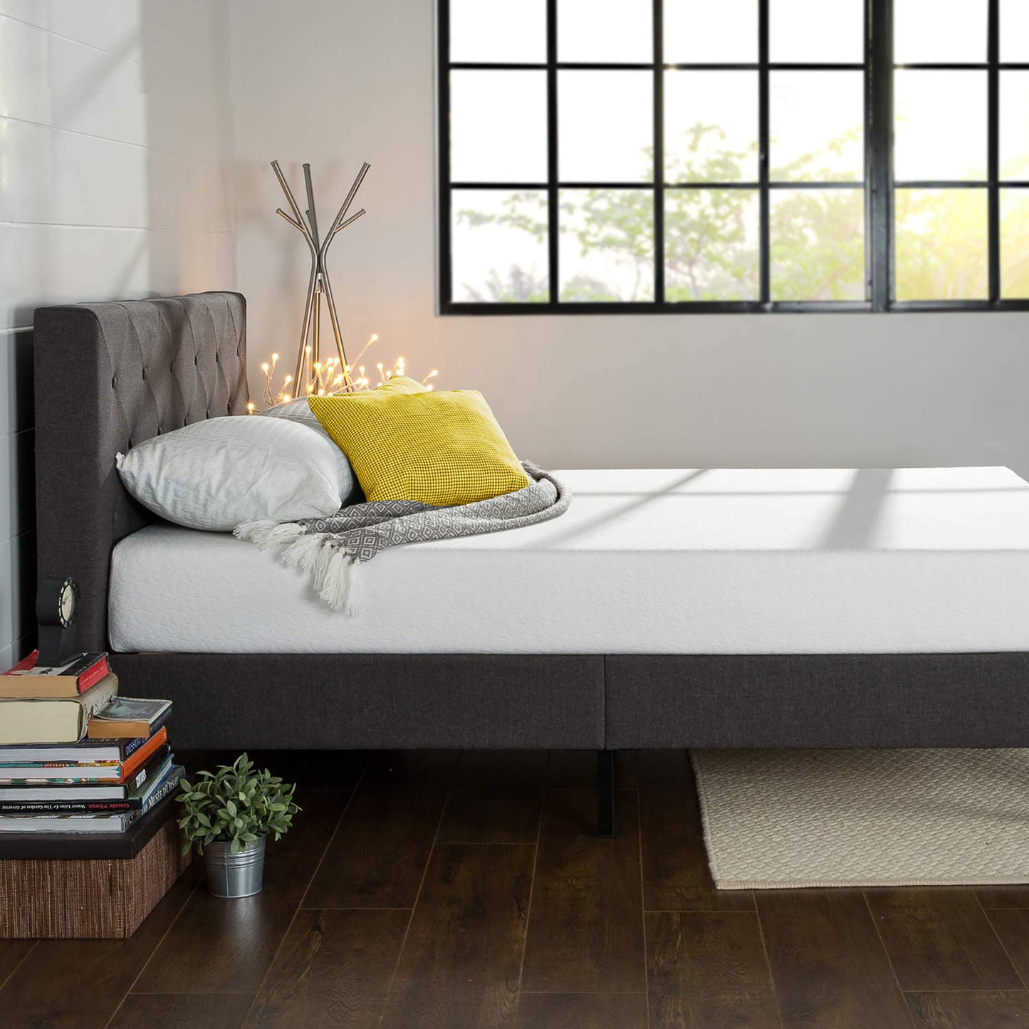 Giường Vải Bọc Nệm Zinus - Vertically Cushioned Platform Bed