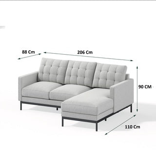 Ghế  Sofa Zinus Thompson Chữ L Hiện Đại Sang Trọng - Zinus Thompson 2 Seater with Chaise Sofa (L-Shaped)