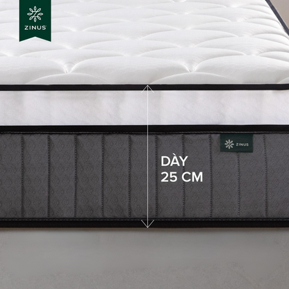 Nệm Lò Xo Độc Lập Với 3 Tầng Foam Hỗ Trợ 25cm - 10in Euro Top OPP Pocket Spring Mattress