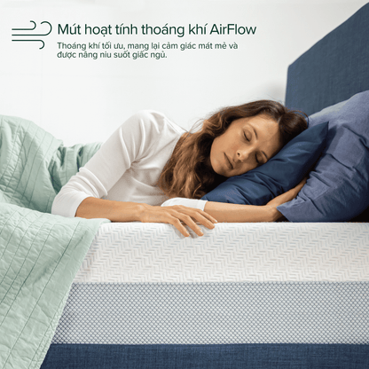 Nệm Foam Gel Mát Cao Cấp Dày 25cm Zinus - 10in OPP Open Cell Foam Mattress