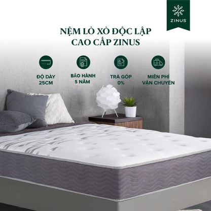 Nệm Lò Xo Độc Lập Cao Cấp Zinus -  Extra Firm Spring Mattress