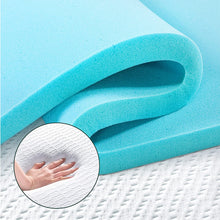 Load image into Gallery viewer, Topper Siêu Mát Bọc Vải Giảm Nhiệt - 2in Ultra Cool Gel Memory Foam Mattress Topper with Cooling Cover
